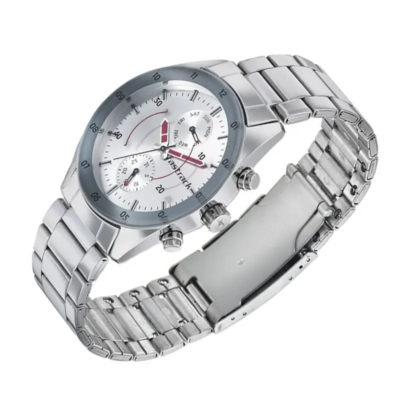 Fastrack HUD - Space Rover Silver Men's Watch- 3201SM01